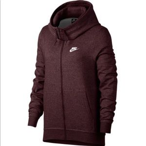 ***NEW***Nike Womens Funnel-Neck Fleece Hoodie